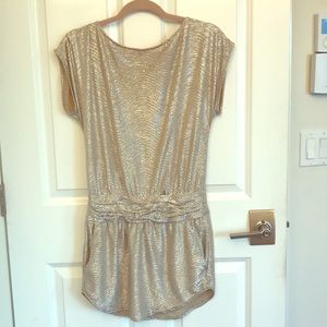 BCBG gold dress